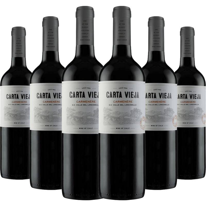 Kit 6 Garrafas Carta Vieja Carménère