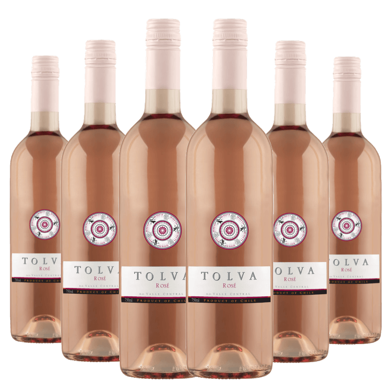 Kit 6 Garrafas Vinho Tolva Merlot Rosé