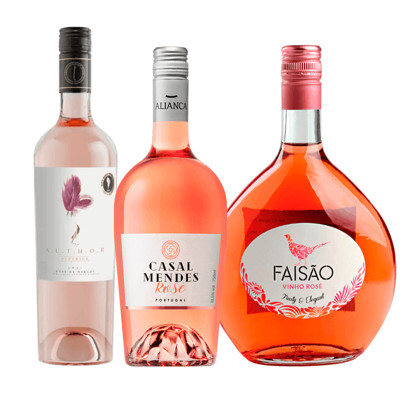 Kit Trio De Vinhos Rosés Refrescantes