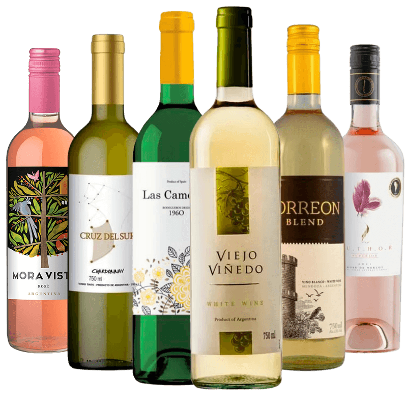 Kit 6 Vinhos Brancos e Rosés